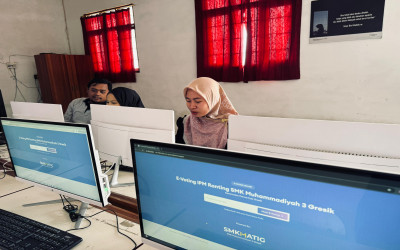 Pemilihan Ketua OSIS SMK Muhammadiyah 3 Gresik 2025: Demokrasi Digital Melalui E-Voting, Ahmad Ali Sodikin Terpilih dengan Suara Terbanyak